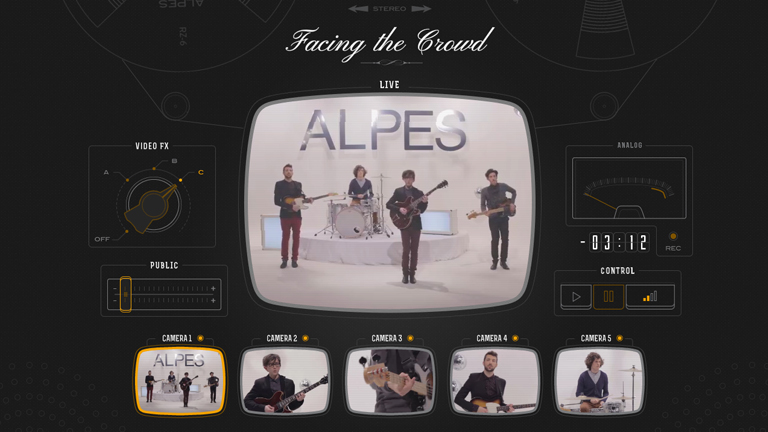 Alpes - Facing the Crowd interactive music video directed by Robey